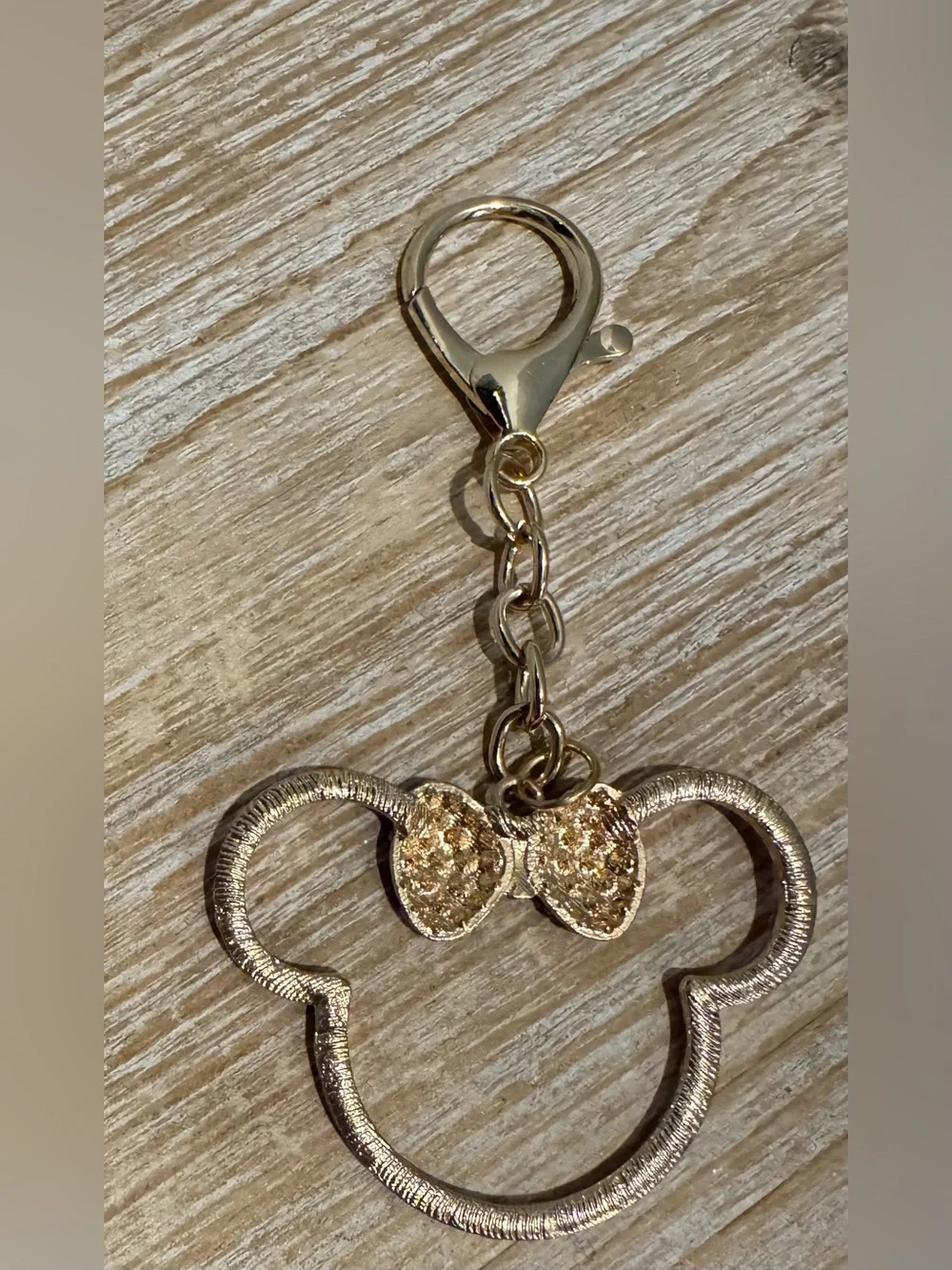 Red Rhinestone Mouse Keychain or Bag Charm